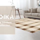 Ultra Soft Area Rug, Non Slip, Stain Resistant, Washable Area Rugs for Living Room, Bedroom, Vibrant Cozy Ogee Pattern Play(Beige)