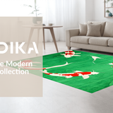 Ultra Soft Area Rug, Non Slip, Stain Resistant, Washable Area Rugs for Living Room, Bedroom, Serene Coastal Aquatic Vibes(Green)