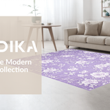 Ultra Soft Area Rug, Non Slip, Stain Resistant, Washable Area Rugs for Living Room, Bedroom, Trendy Soft Textured Pastel Vibe(Purple)