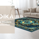 Contemporary Colorful Medallion Style(Blue)