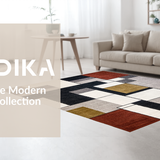 Ultra Soft Area Rug, Non Slip, Stain Resistant, Washable Area Rugs for Living Room, Bedroom, Dynamic Vibrant Trellis Framework(Gray)