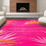 Ultra Soft Area Rug, Non Slip, Stain Resistant, Washable Area Rugs for Living Room, Bedroom, Trendy Eye-Catching Tiger Motif(Pink)