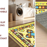 Ultra Soft Area Rug, Non Slip, Stain Resistant, Washable Area Rugs for Living Room, Bedroom, Lively Contemporary Floral Aesthetic(Brown)