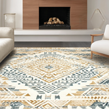 Ultra Soft Area Rug, Non Slip, Stain Resistant, Washable Area Rugs for Living Room, Bedroom, Artful Distressed Floral Arrangement(Beige)