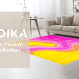 Ultra Soft Area Rug, Non Slip, Stain Resistant, Washable Area Rugs for Living Room, Bedroom, Sunny Cheerful Watercolor Style(Yellow)