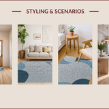 Ultra Soft Area Rug, Non Slip, Stain Resistant, Washable Area Rugs for Living Room, Bedroom, Contemporary Retro Bedroom Stain-Resistant Area Rug(Gray)