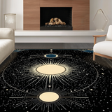 Ultra Soft Area Rug, Non Slip, Stain Resistant, Washable Area Rugs for Living Room, Bedroom, Striking Gothic Ethereal Style(Black)