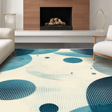 Ultra Soft Area Rug, Non Slip, Stain Resistant, Washable Area Rugs for Living Room, Bedroom, Elegant Gray and White Geometric Charm(White)