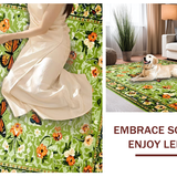 Ultra Soft Area Rug, Non Slip, Stain Resistant, Washable Area Rugs for Living Room, Bedroom, Vintage Floral Butterfly Aesthetic(Green)