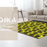 Ultra Soft Area Rug, Non Slip, Stain Resistant, Washable Area Rugs for Living Room, Bedroom, Striking Bright Floral Composition(Yellow)