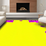 Ultra Soft Area Rug, Non Slip, Stain Resistant, Washable Area Rugs for Living Room, Bedroom, Dazzling Multicolor Skull Fusion(Yellow)