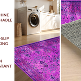 Ultra Soft Area Rug, Non Slip, Stain Resistant, Washable Area Rugs for Living Room, Bedroom, Lush Fuzzy Modern Appeal(Purple)