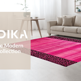 Ultra Soft Area Rug, Non Slip, Stain Resistant, Washable Area Rugs for Living Room, Bedroom, Funky Geometric Animal Aesthetic(Pink)