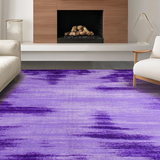 Ultra Soft Area Rug, Non Slip, Stain Resistant, Washable Area Rugs for Living Room, Bedroom, Funky Playful Gradient Design(Purple)