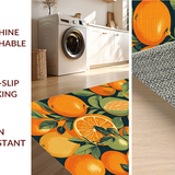 Ultra Soft Area Rug, Non Slip, Stain Resistant, Washable Area Rugs for Living Room, Bedroom, Vibrant Organic Patterned Mat(Orange)