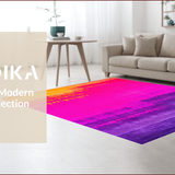 Ultra Soft Area Rug, Non Slip, Stain Resistant, Washable Area Rugs for Living Room, Bedroom, Vibrant Tie-Dye Playful Aesthetic(Pink)