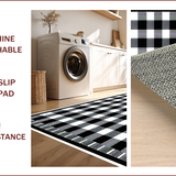Ultra Soft Area Rug, Non Slip, Stain Resistant, Washable Area Rugs for Living Room, Bedroom, Classic Checkered Black and White Nursery Rug(Black)