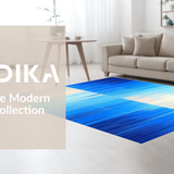 Ultra Soft Area Rug, Non Slip, Stain Resistant, Washable Area Rugs for Living Room, Bedroom, Contemporary Light Blue Elegance(Blue)