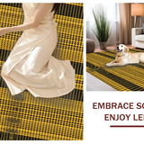Ultra Soft Area Rug, Non Slip, Stain Resistant, Washable Area Rugs for Living Room, Bedroom, Edgy Modernist Animal Design Approach(Gold)
