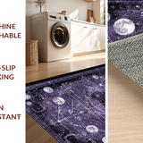 Ultra Soft Area Rug, Non Slip, Stain Resistant, Washable Area Rugs for Living Room, Bedroom, Haunted Manor Carpet Collection - Eerie Occult Rug Set - Dark Magic Decor(Purple)