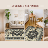 Eclectic Round Rustic Ornamentation(Beige)