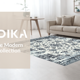 Ultra Soft Area Rug, Non Slip, Stain Resistant, Washable Area Rugs for Living Room, Bedroom, Chic Monochrome Floral Arrangement(Gray)