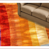Ultra Soft Area Rug, Non Slip, Stain Resistant, Washable Area Rugs for Living Room, Bedroom, Boho Rainbow Tufted(Orange)