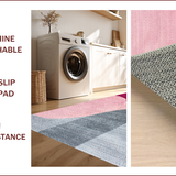 Ultra Soft Area Rug, Non Slip, Stain Resistant, Washable Area Rugs for Living Room, Bedroom, Modern Abstract Marble Texture(Pink)