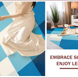 Ultra Soft Area Rug, Non Slip, Stain Resistant, Washable Area Rugs for Living Room, Bedroom, boys bedroom space rug(Blue) - ODIKA