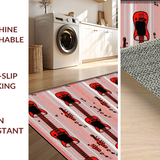 Bold Geometric Guitar Shape Arrangement(Red)