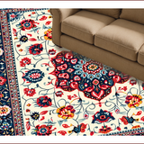 Ultra Soft Area Rug, Non Slip, Stain Resistant, Washable Area Rugs for Living Room, Bedroom, Pastel Eclectic Living Room Washable Area Rug(Red)