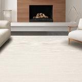 Ultra Soft Area Rug, Non Slip, Stain Resistant, Washable Area Rugs for Living Room, Bedroom, Unique Creamy Patterned Appeal(Ivory)