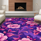 Ultra Soft Area Rug, Non Slip, Stain Resistant, Washable Area Rugs for Living Room, Bedroom, Stylish Luxe Shag Textures(Purple)