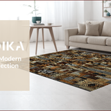 Ultra Soft Area Rug, Non Slip, Stain Resistant, Washable Area Rugs for Living Room, Bedroom, Charming Vintage Animal Print Style(Brown)
