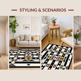 Contemporary Monochrome Lattice(Black)