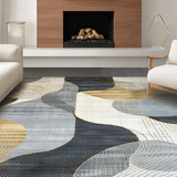Trendy Contemporary Abstract Motif(Gray)
