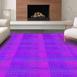Ultra Soft Area Rug, Non Slip, Stain Resistant, Washable Area Rugs for Living Room, Bedroom, Lively Circular Kaleidoscope Effect(Purple)