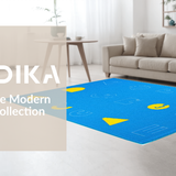 Charming Abstract Shape and Letter Fusion(Blue)