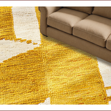 Ultra Soft Area Rug, Non Slip, Stain Resistant, Washable Area Rugs for Living Room, Bedroom, Soft Rectangular Meditation Space Yellow Rug(Gold)