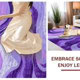Ultra Soft Area Rug, Non Slip, Stain Resistant, Washable Area Rugs for Living Room, Bedroom, Artistic Fluid Color Blend(Purple)