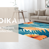 Tropical Botanical Leaf Print(Blue)