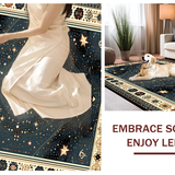 Ultra Soft Area Rug, Non Slip, Stain Resistant, Washable Area Rugs for Living Room, Bedroom, Whimsical Stellar Dreamscape(Blue)