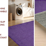 Ultra Soft Area Rug, Non Slip, Stain Resistant, Washable Area Rugs for Living Room, Bedroom, Chic Textured Purple Elegance(Purple)