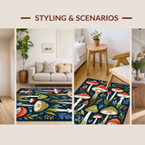 Brightly Colored Rustic Mushroom Artistry(Blue)