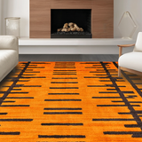 Ultra Soft Area Rug, Non Slip, Stain Resistant, Washable Area Rugs for Living Room, Bedroom, Artful Child-Friendly Tiger Form(Orange)