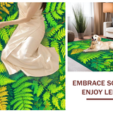Ultra Soft Area Rug, Non Slip, Stain Resistant, Washable Area Rugs for Living Room, Bedroom, Vibrant Floral Cartoon Theme(Green)