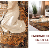 Ultra Soft Area Rug, Non Slip, Stain Resistant, Washable Area Rugs for Living Room, Bedroom, Artistic Whimsical Branch Arrangement(Brown)
