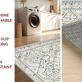 Ultra Soft Area Rug, Non Slip, Stain Resistant, Washable Area Rugs for Living Room, Bedroom, 3D Geometric Layered Texture(Beige)