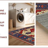 Ultra Soft Area Rug, Non Slip, Stain Resistant, Washable Area Rugs for Living Room, Bedroom, Traditional Vivid Entryway Antique-Inspired Carpet(Red)