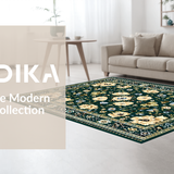 Striking Vintage Floral Elegance(Green)